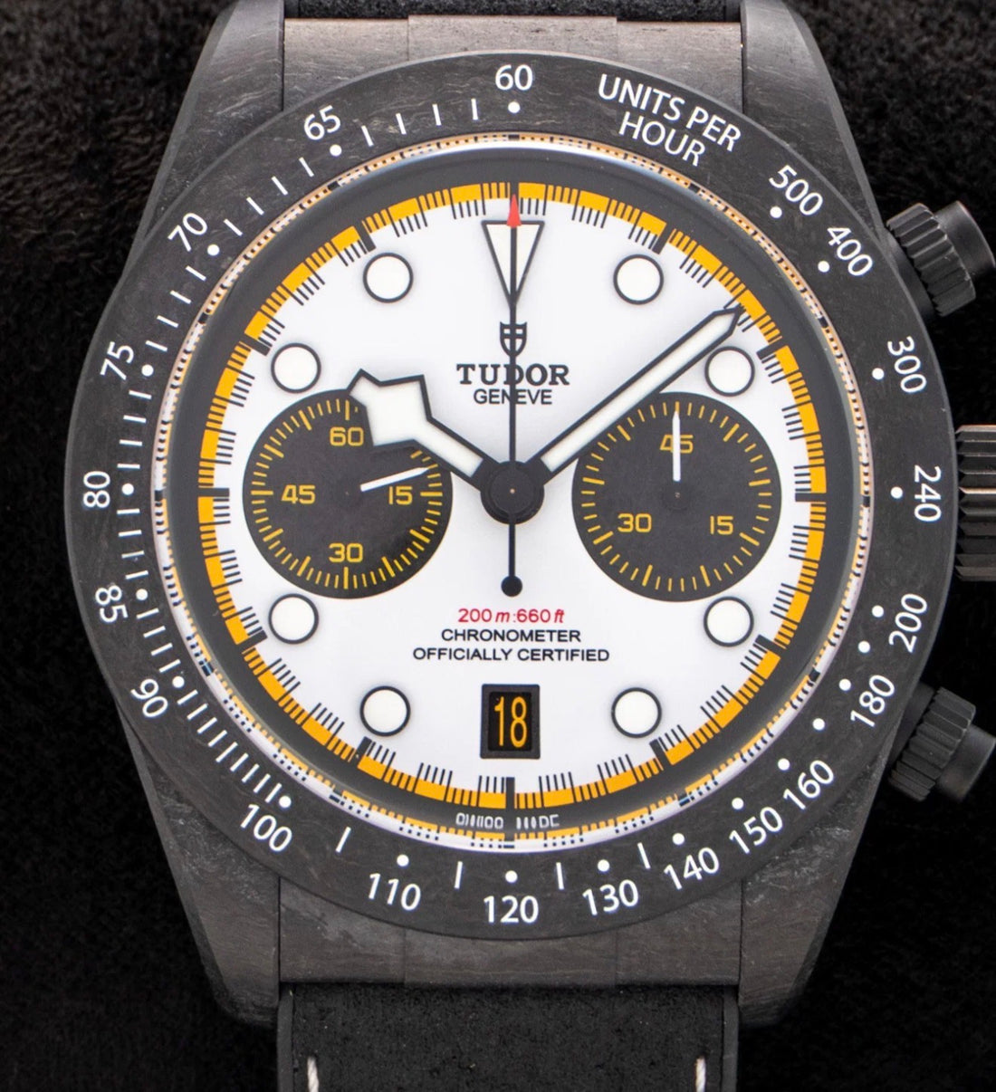 Tudor Black Bay Chrono Carbon 26 M79377KN-0003 racing-white dial front view