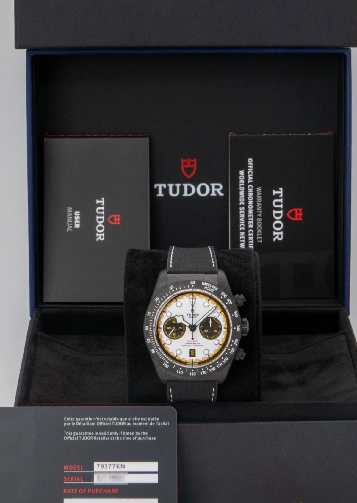 Tudor Black Bay Chrono Carbon 26 M79377KN-0003 full set with box and papers