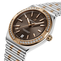 Breitling Chronomat Automatic 36 reference U10320591Q1U1 with Brown dial, Stainless steel & 18k red gold case, bracelet, three-quarter view