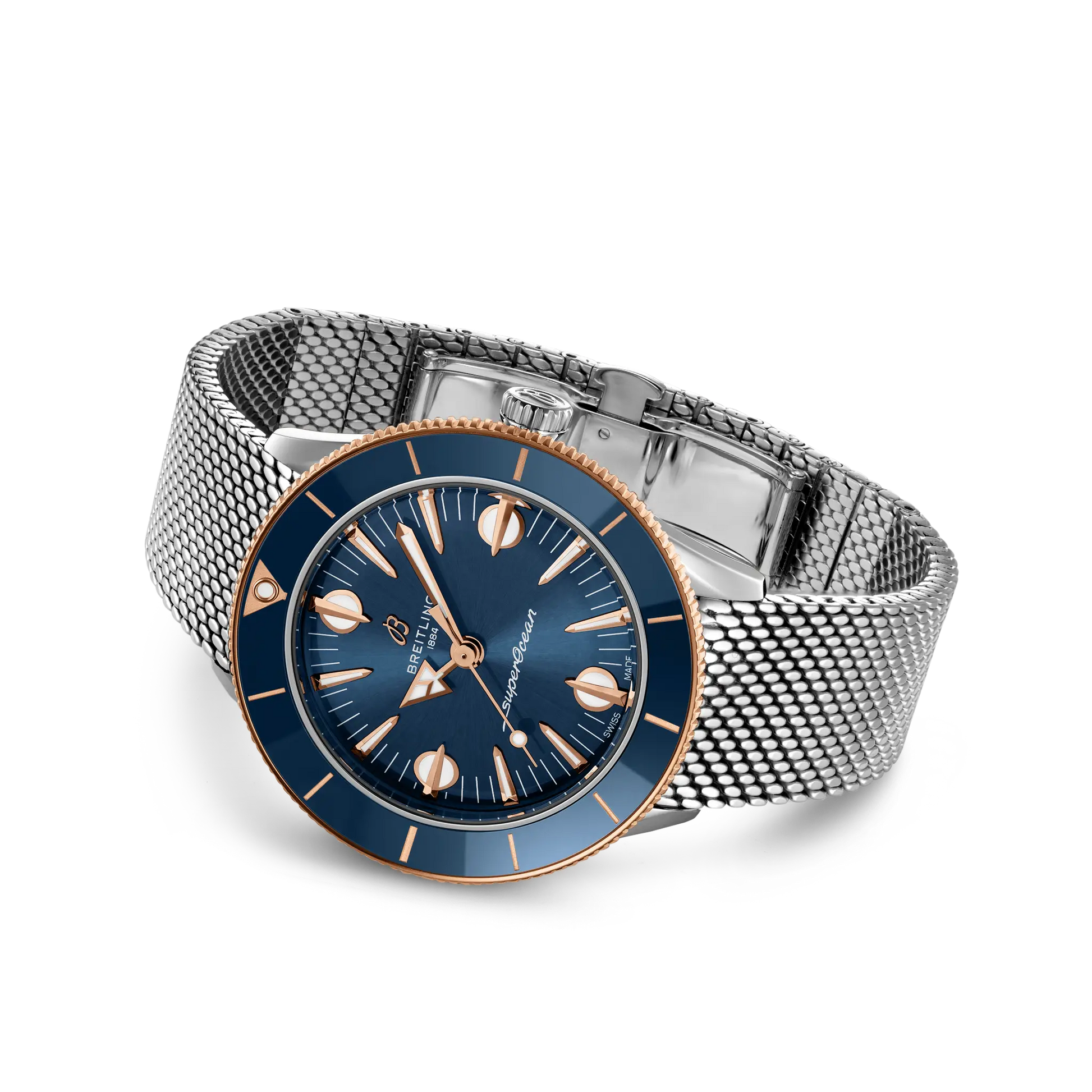 Breitling Superocean Heritage '57 Highlands reference U10340161C1A1 with Blue dial, Stainless steel & 18k red gold case, bracelet, bracelet or strap configuration view