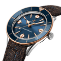 Breitling Superocean Heritage '57 Highlands reference U10340161C1A1 with Blue dial, Stainless steel & 18k red gold case, bracelet, three-quarter view