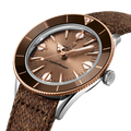 Breitling Superocean Heritage '57 Highlands reference U10340E31A1A1 with Beige dial, Stainless steel & 18k red gold case, bracelet, three-quarter view
