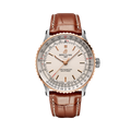 Breitling Navitimer Automatic 41 reference U17329F41G1P1 with Cream dial, Stainless steel & 18k red gold case, alligator strap, front view