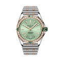 Breitling Super Chronomat Automatic 38 reference U17356531L1U1 with Green dial, Stainless steel & 18k red gold case, bracelet, front view