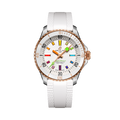 Breitling Superocean Automatic 36 reference U17377211A1S1 with White dial, Stainless steel & 18k red gold case, rubber strap, front view