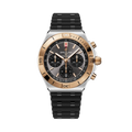 Breitling Chronomat B01 Chronograph 42 reference UB0158101B1S1 with Anthracite dial, Stainless steel & 18k red gold case, rubber strap, front view