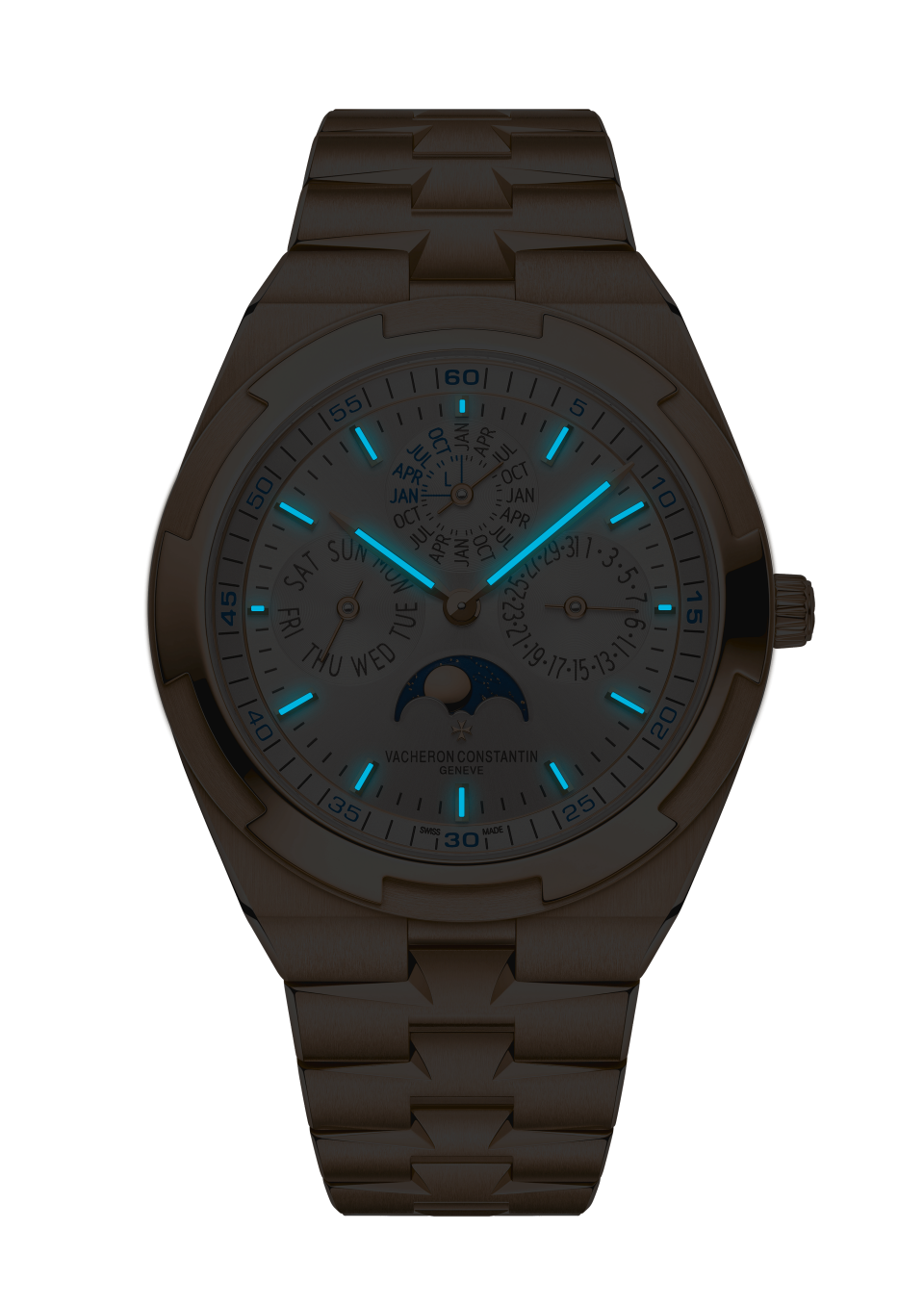 Vacheron Constantin Overseas Perpetual Calendar Ultra-Thin 41.5 mm 4300V/220R-B064 — night view