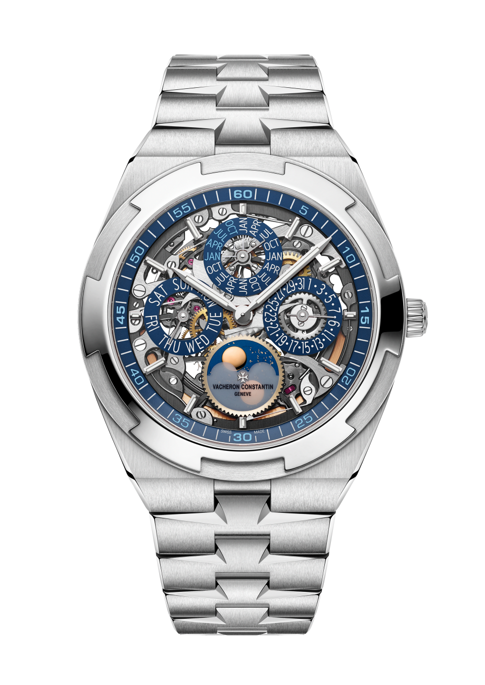 Vacheron Constantin Overseas Perpetual Calendar Ultra-Thin Skeleton 41.5 mm 4300V/220G-B946 — front view