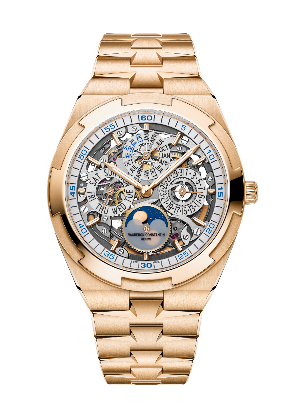 Vacheron Constantin Overseas Perpetual Calendar Ultra-Thin Skeleton 41.5 mm 4300V/220R-B547 — front view
