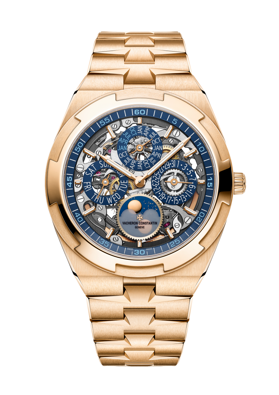 Vacheron Constantin Overseas Perpetual Calendar Ultra-Thin Skeleton 41.5 mm 4300V/220R-B642 — front view