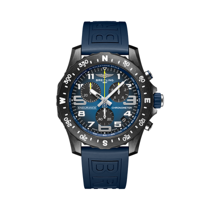 Breitling Endurance Pro 44 reference X823101G1C1S1 with Blue dial, Breitlight® case, rubber strap, front view