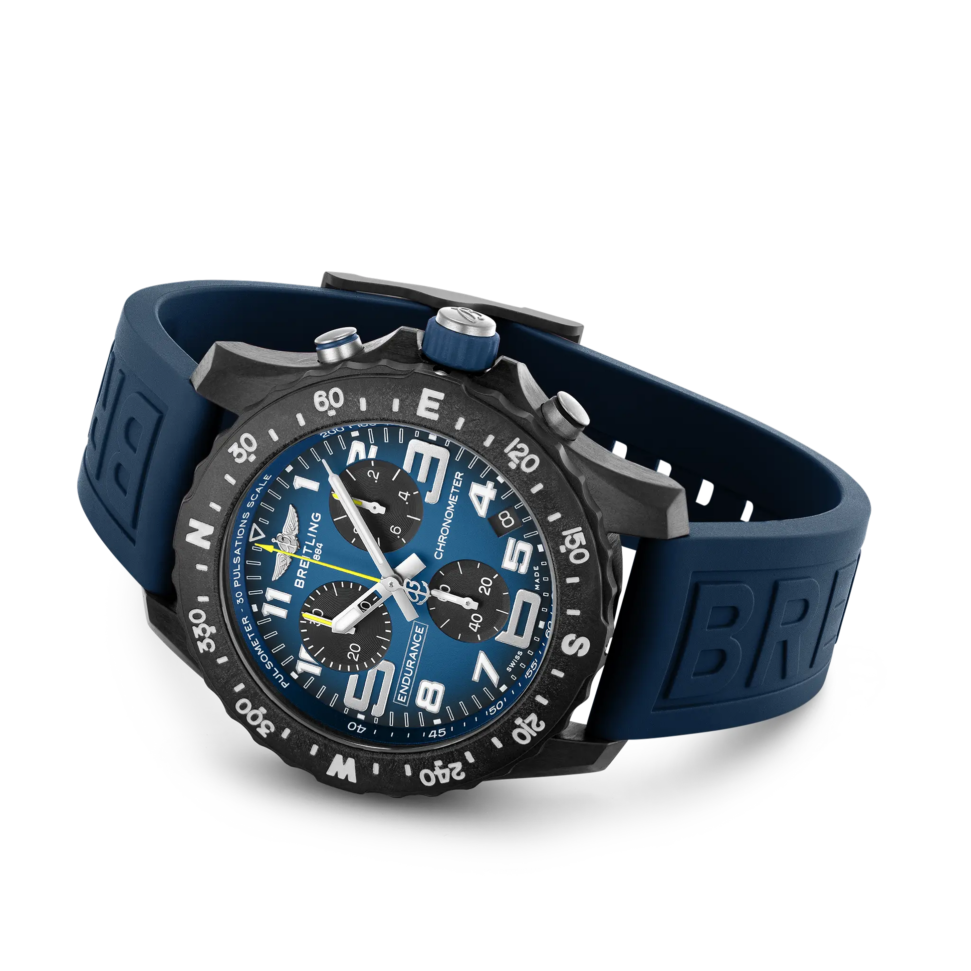 Breitling Endurance Pro 44 reference X823101G1C1S1 with Blue dial, Breitlight® case, rubber strap, bracelet or strap configuration view