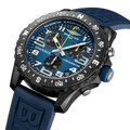 Breitling Endurance Pro 44 reference X823101G1C1S1 with Blue dial, Breitlight® case, rubber strap, three-quarter view