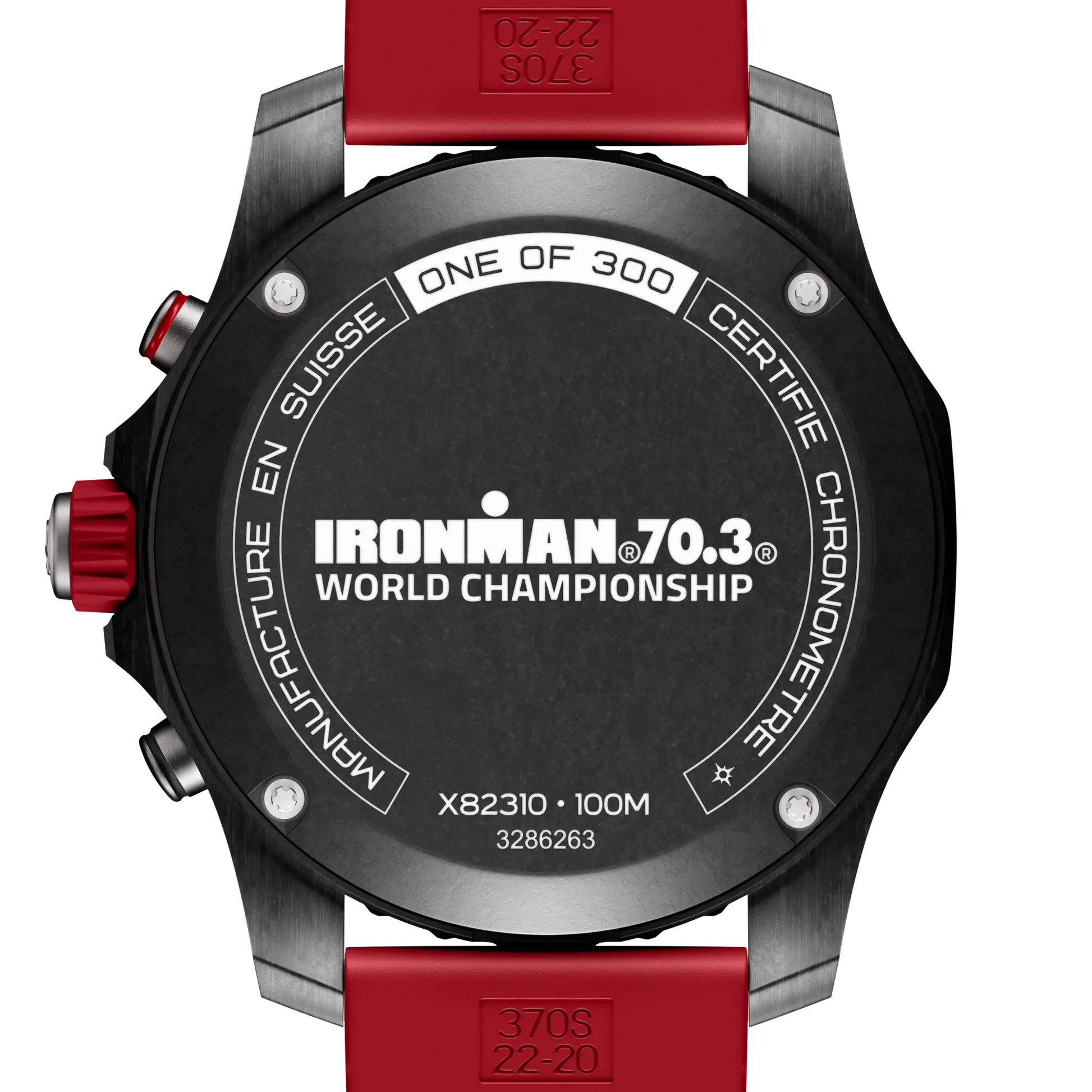 Caseback view of Breitling Endurance Pro 44 IRONMAN® 70.3 World Championship 2024 reference X823107C1M1S1