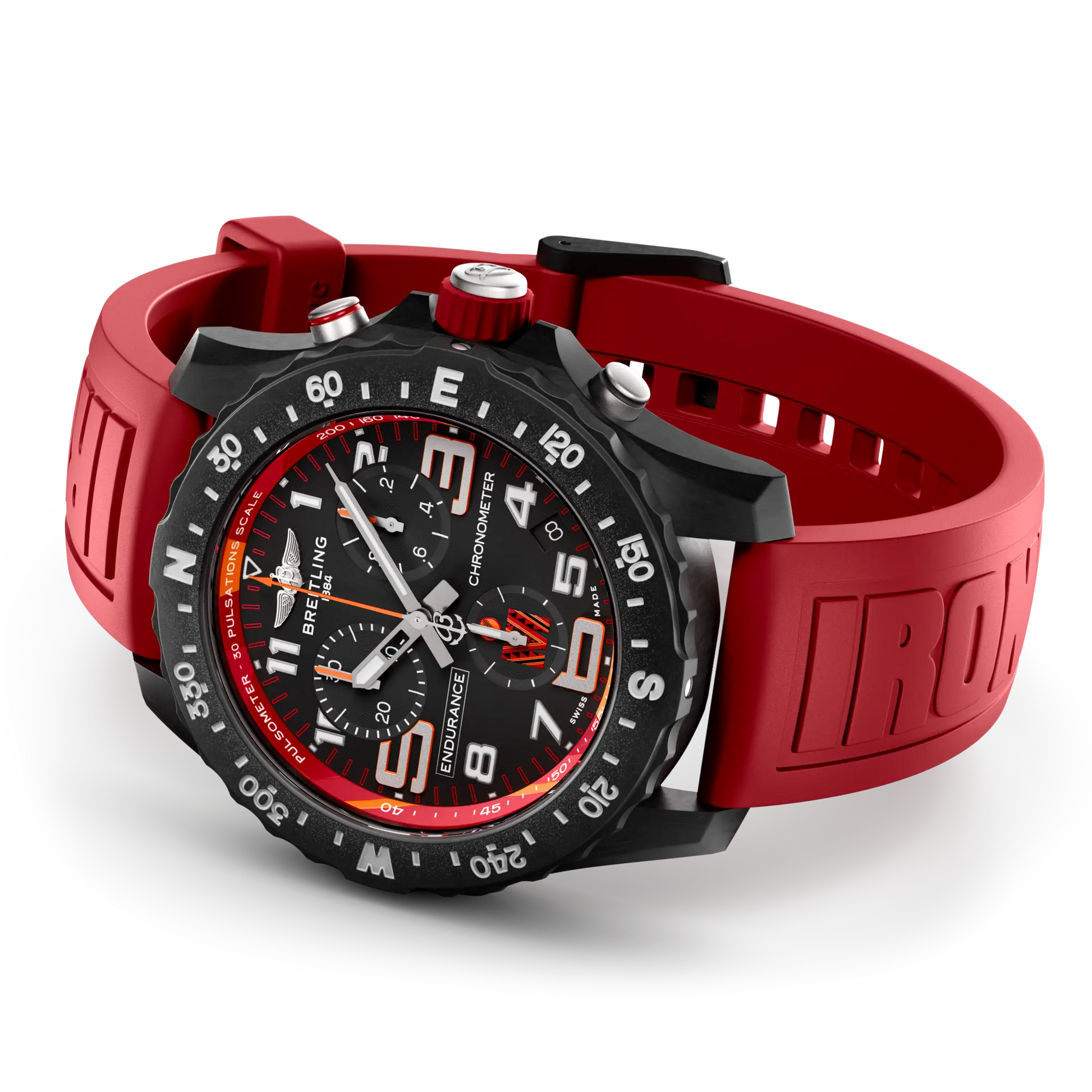 Breitling Endurance Pro 44 IRONMAN® 70.3 World Championship 2024 reference X823107C1M1S1 with Anthracite dial, Breitlight® case, rubber strap, bracelet or strap configuration view