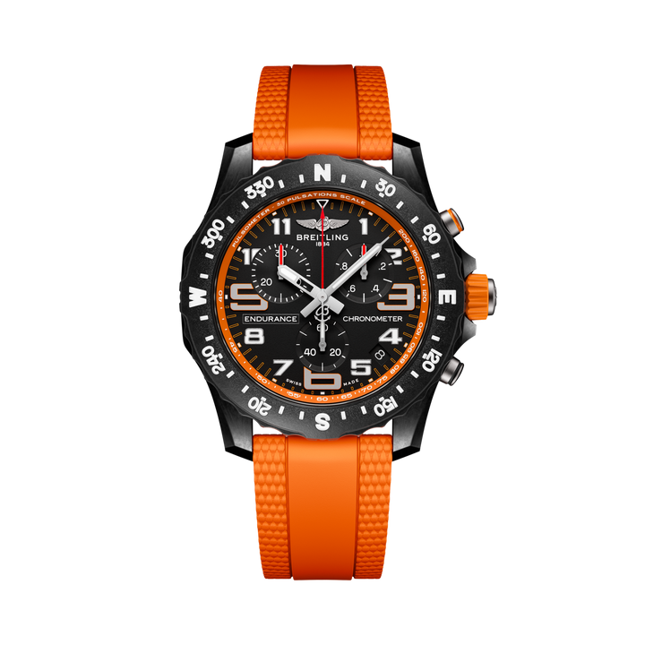 Breitling Endurance Pro 44 Black Dial Orange Rubber Strap X82310A51B1S2 UNWORN 2026