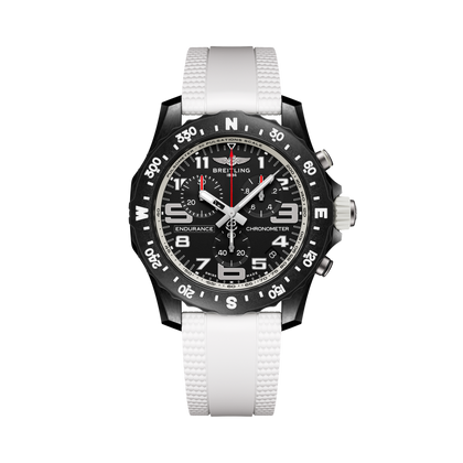 Breitling Endurance Pro 44 reference X82310A71B1S2 with Black dial, Breitlight® case, rubber strap, front view