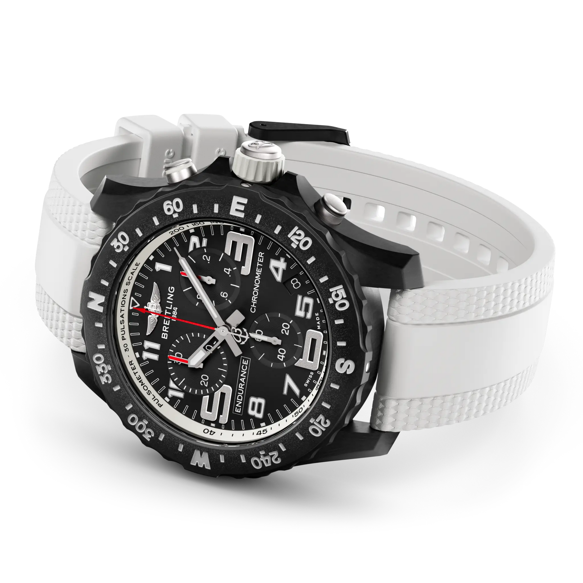 Breitling Endurance Pro 44 reference X82310A71B1S2 with Black dial, Breitlight® case, rubber strap, bracelet or strap configuration view