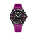Breitling Endurance Pro 38 reference X83310F61B1S1 with Black dial, Breitlight® case, purple rubber strap, front view