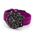 Breitling Endurance Pro 38 reference X83310F61B1S1 with Black dial, Breitlight® case, purple rubber strap, bracelet or strap configuration view