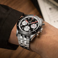 Breitling Classic AVI Chronograph 42 Mosquito reference Y233801A1B1A1 with Black dial, Stainless steel case, bracelet, on-wrist view
