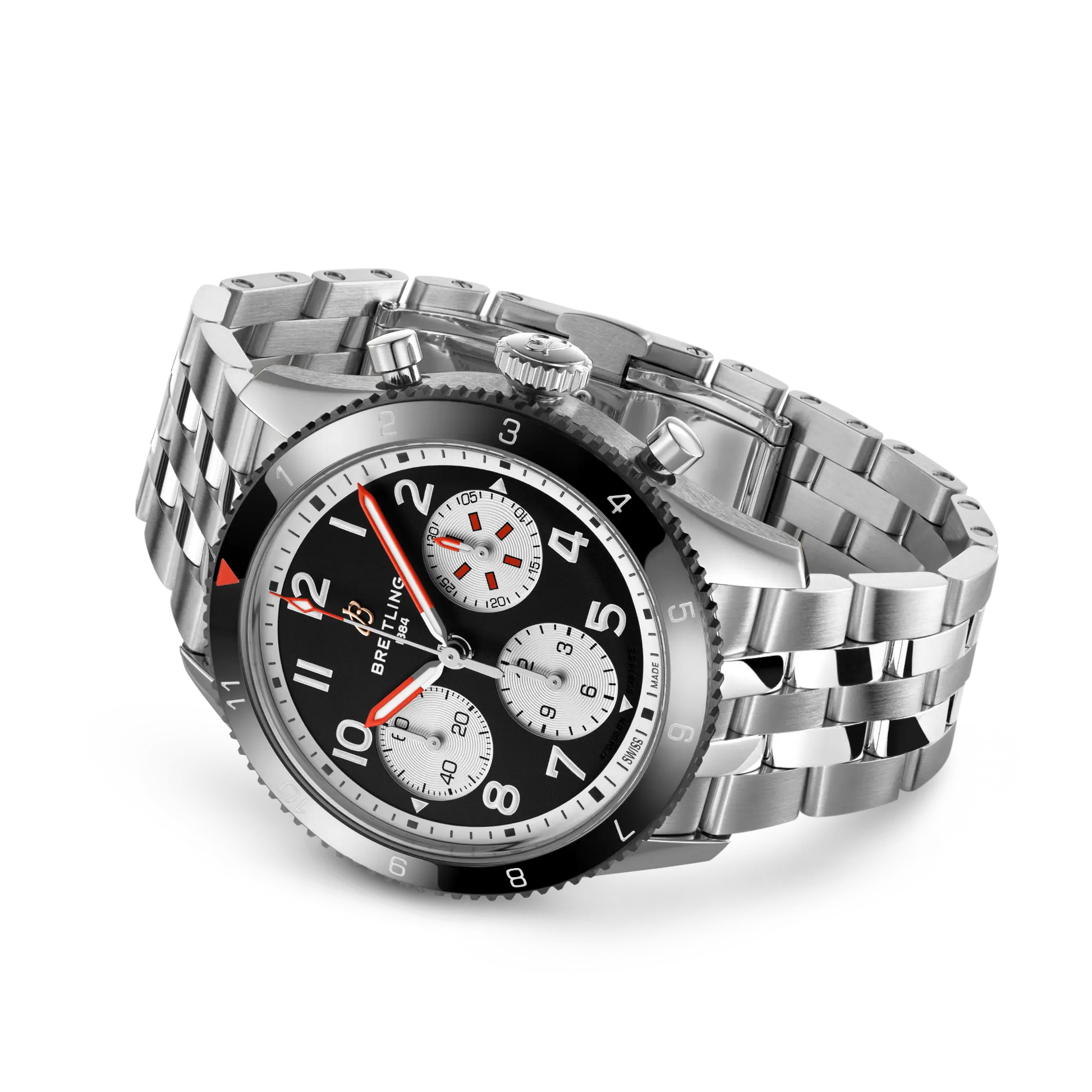 Breitling Classic AVI Chronograph 42 Mosquito reference Y233801A1B1A1 with Black dial, Stainless steel case, bracelet, bracelet or strap configuration view