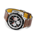 Breitling Super AVI B04 Chronograph GMT 46 Mosquito reference YB04451A1B1X1 with Black dial, Stainless steel case, brown calfskin strap, bracelet or strap configuration view