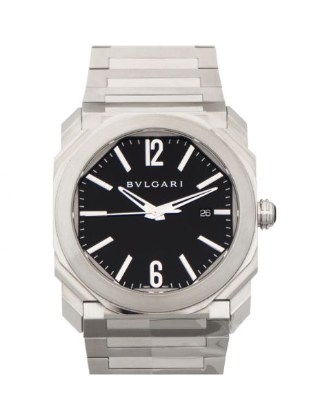 Octo L'Originale Automatic Black Dial Stainless Steel Men's Watch