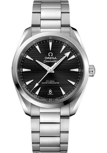 Omega Aqua Terra 150M Co-Axial Master Chronometer Watch - 38 mm Steel Case - Black Dial - Brushed And Polished Steel Bracelet - 220.10.38.20.01.001 - product image 1 of 1