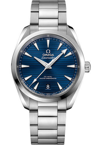 Omega Aqua Terra 150M Co-Axial Master Chronometer Watch - 38 mm Steel Case - Blue Dial - Brushed And Polished Steel Bracelet - 220.10.38.20.03.001 - product image 1 of 1