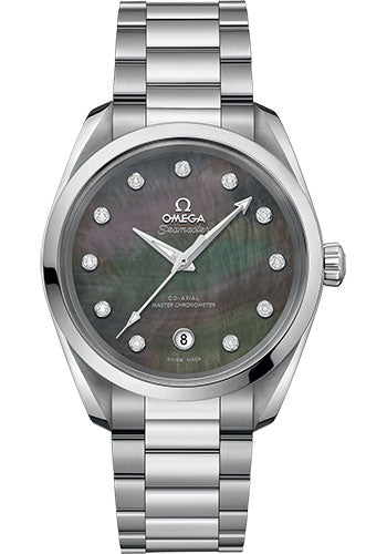Omega Seamaster Aqua Terra 150M Co-Axial Master Chronometer Ladies Watch - 38 mm Steel Case - Tahiti Mother-Of-Pearl Diamond Dial - 220.10.38.20.57.001 - product image 1 of 1