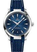 Omega Aqua Terra 150M Co-Axial Master Chronometer Watch - 41 mm Steel Case - Blue Dial - Blue Structured Rubber Strap - 220.12.41.21.03.001 - product image 1 of 1