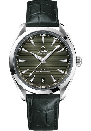 Omega Seamaster Aqua Terra 150M OMEGA Co-Axial Master Chronometer - 41 mm Steel Case - Green Dial - Green Leather Strap - 220.13.41.21.10.001 - product image 1 of 1