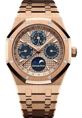 Audemars Piguet Royal Oak Perpetual Calendar reference 26584OR.OO.1220OR.01, straight-on front view
