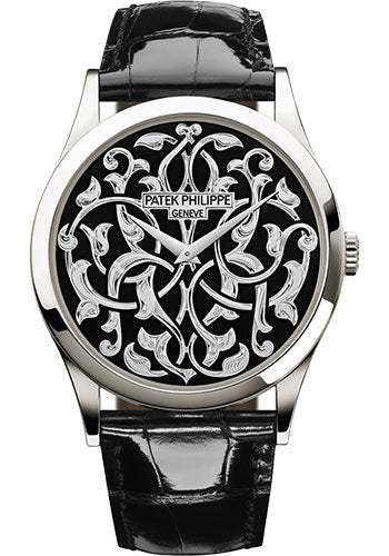 Patek Philippe Calatrava 5088/100P-001, straight-on front view