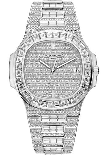 Patek Philippe Nautilus 5719/10G-010, straight-on front view