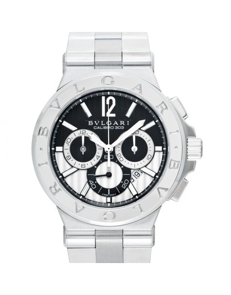 Diagono Automatic Black Dial Stainless Steel Men's Watch