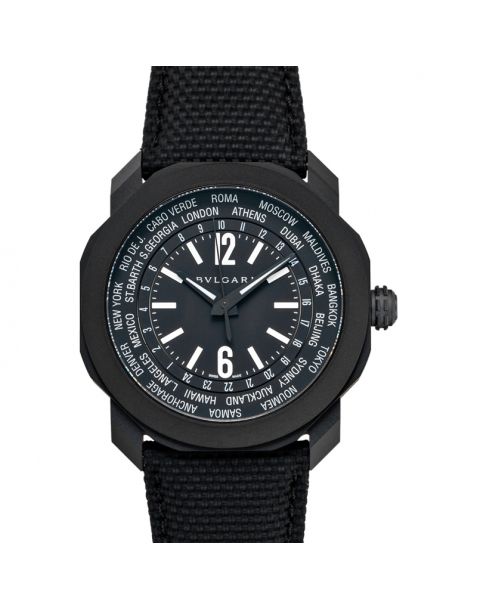 Octo Automatic Black Dial Stainless Steel Men's Watch