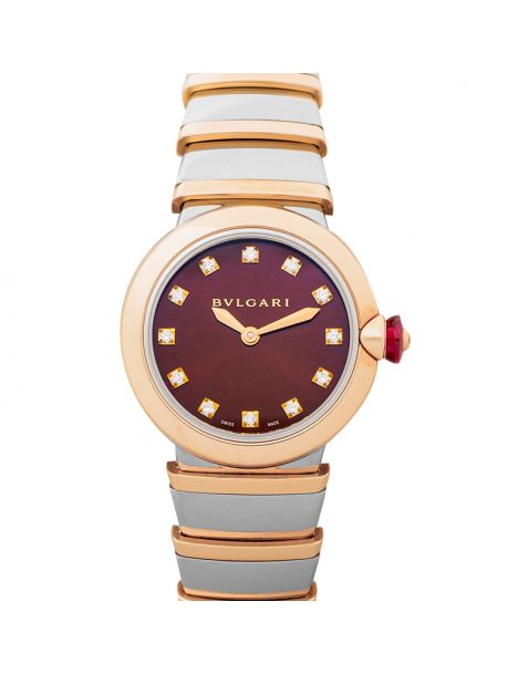 LVCEA Quartz Brown Dial Diamond Ladies Watch