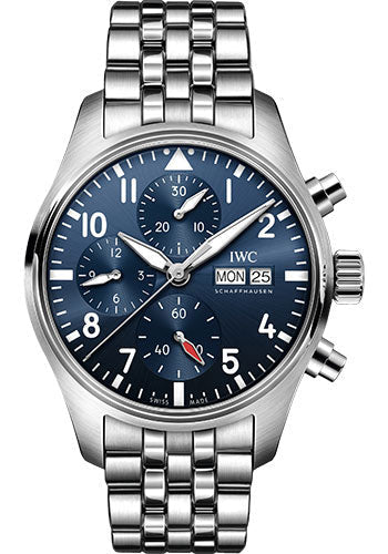 IWC Pilot’s Watch Chronograph 41 IW388102 blue dial on stainless-steel bracelet